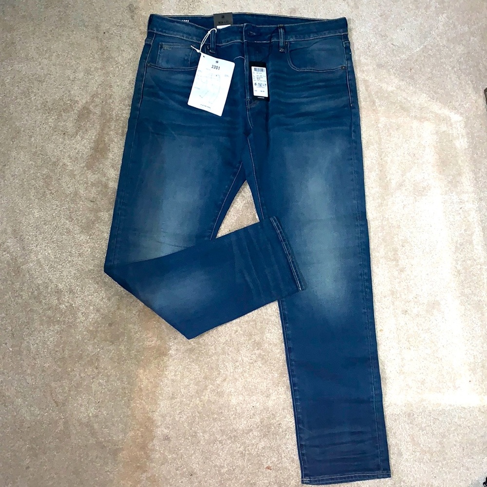 NWT RAW Denim Jeans medium blue